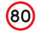80km/h 600x600 Class 1 Reflective