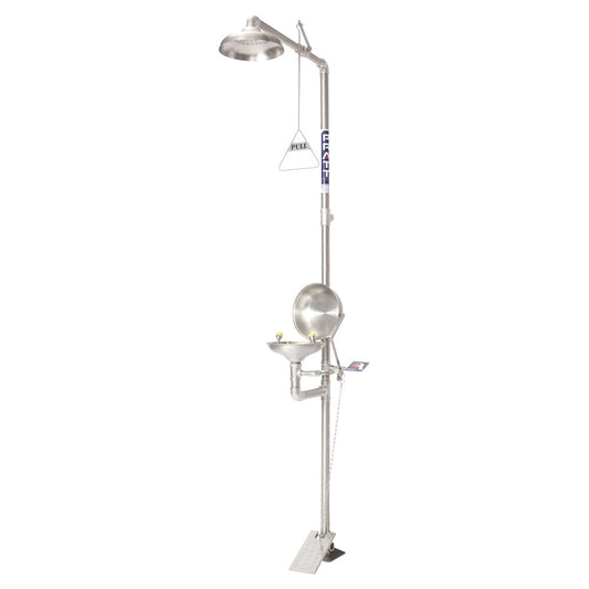 Combination Shower With Eye Wash, With Bowl & Foot Treadle - Flip Top Lid SE693FTL