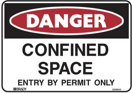 Danger Sign - Confined Space Entry By Permit Only