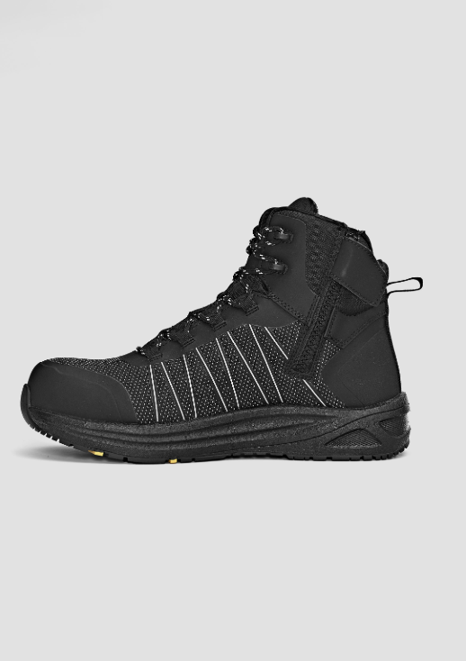 Syzmik UltraLite Mid Zip Black Reflective Safety Boot