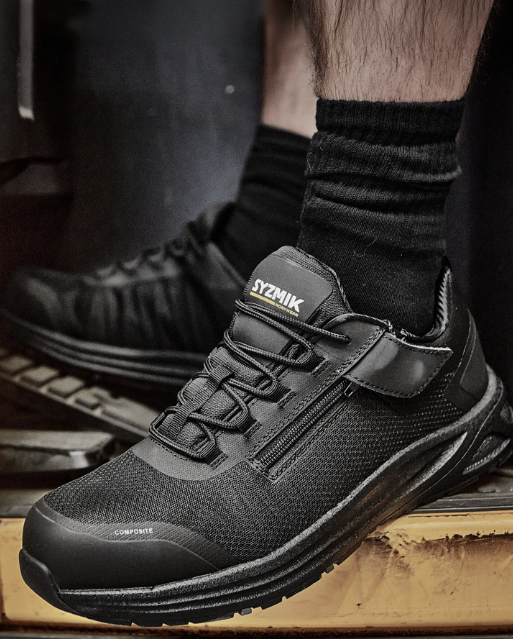 Syzmik UltraLite Lo Black Zip Safety Shoe