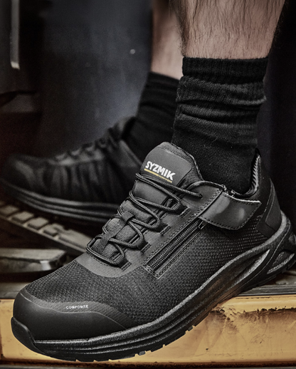Syzmik UltraLite Lo Black Zip Safety Shoe