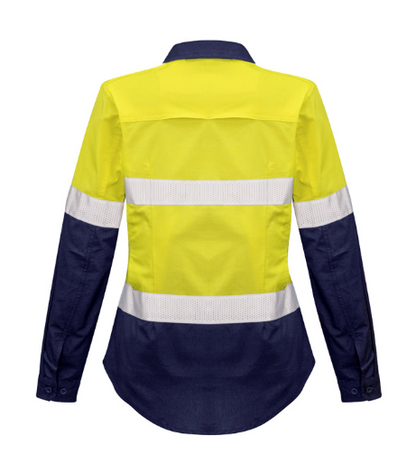 Syzmik Womens Rugged Cooling Hi Vis Taped Long Sleeve Shirt ZW720
