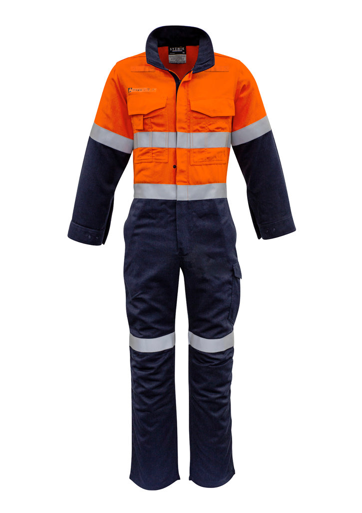 ZC525 Syzmik Mens Orange Flame Overall - Hoop Taped