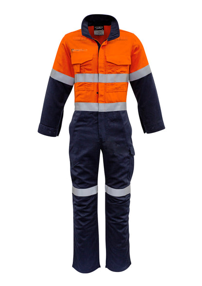 ZC525 Syzmik Mens Orange Flame Overall - Hoop Taped