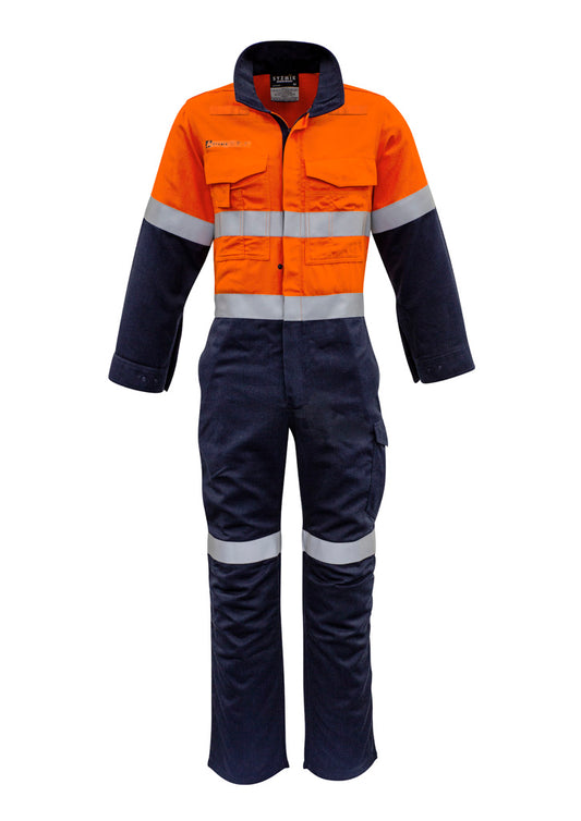 ZC525 Syzmik Mens Orange Flame Overall - Hoop Taped