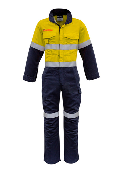 ZC525 Syzmik Mens Orange Flame Overall - Hoop Taped