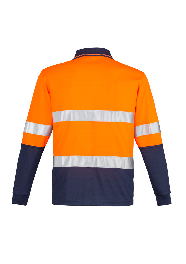ZH235 Syzmik Mens Hi Vis Spliced Long Sleeve Polo - Hoop Taped