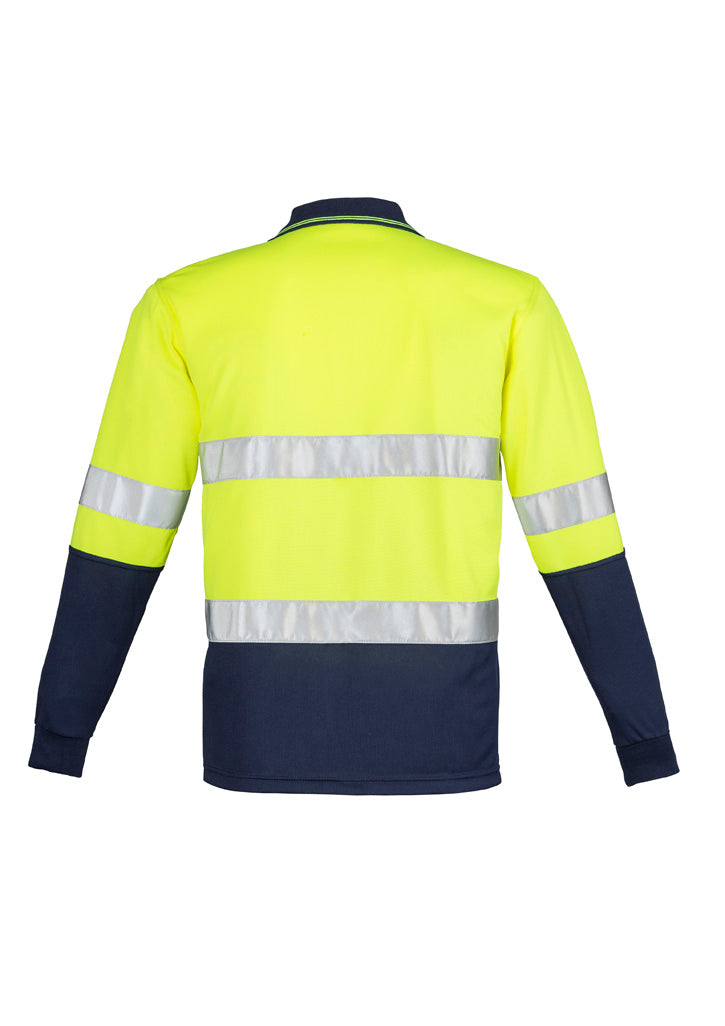ZH235 Syzmik Mens Hi Vis Spliced Long Sleeve Polo - Hoop Taped
