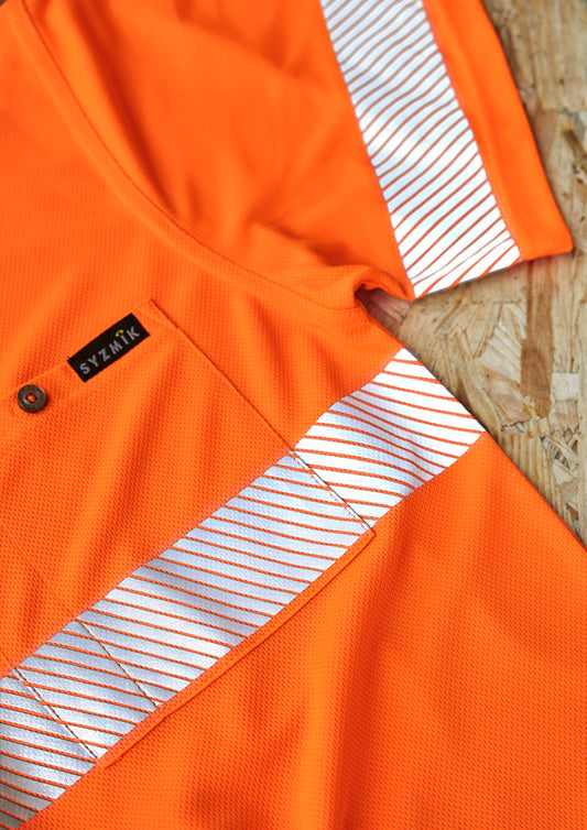 ZH535 Syzmik Unisex Hi Vis Segmented Tape Short Sleeve Polo