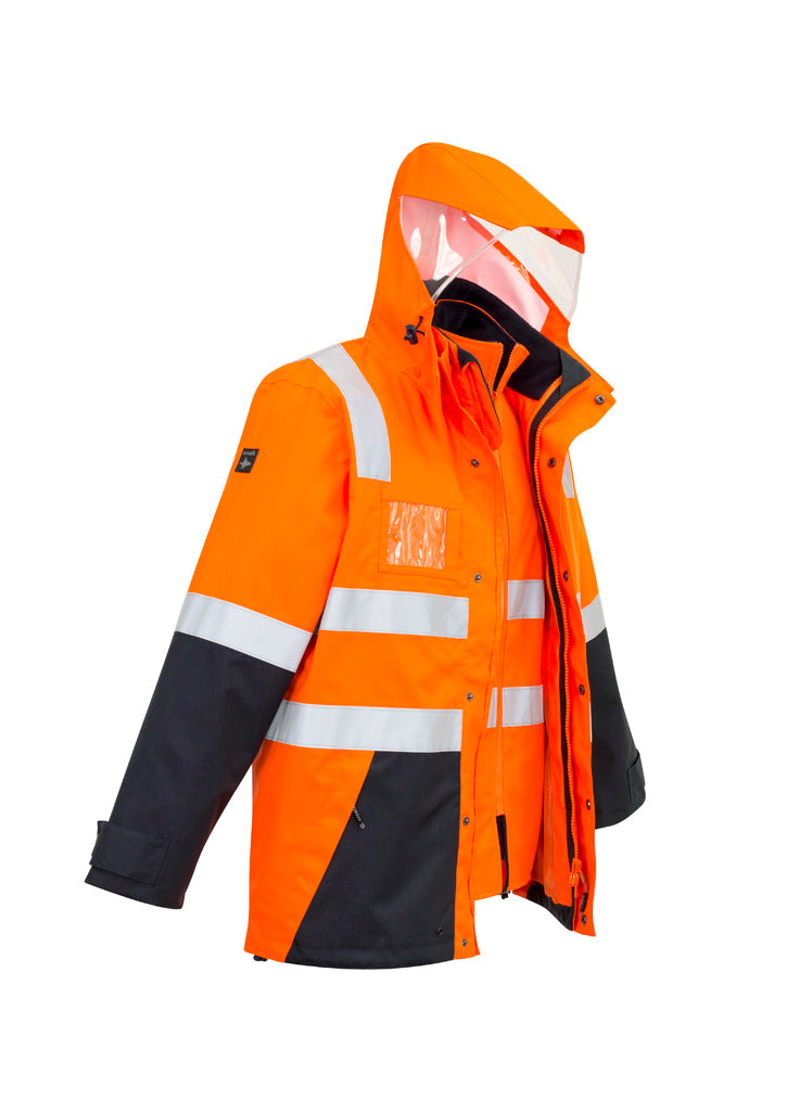 ZJ532 Syzmik Mens Hi Vis 4 In 1 Waterproof Jacket