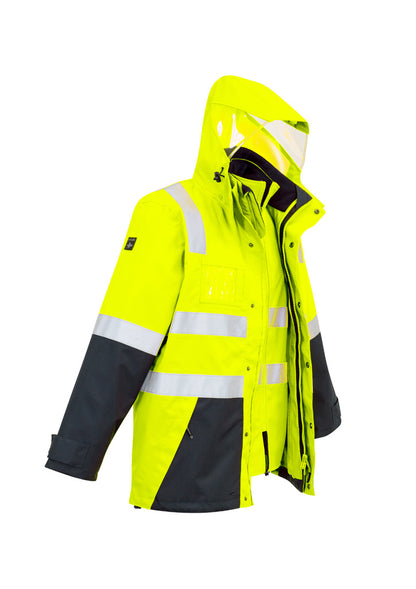 ZJ532 Syzmik Mens Hi Vis 4 In 1 Waterproof Jacket
