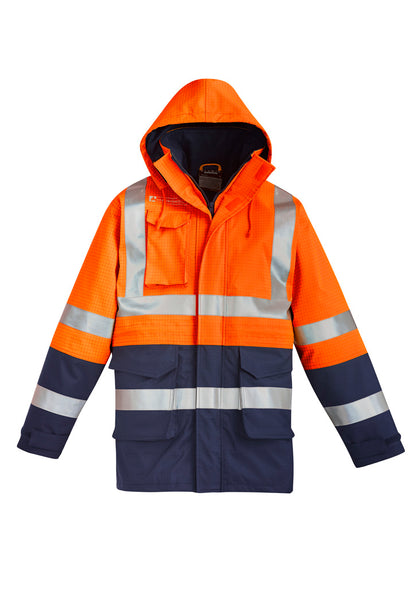 ZJ900 Syzmik Mens Orange Flame Arc Rated Antistatic Waterproof Jacket