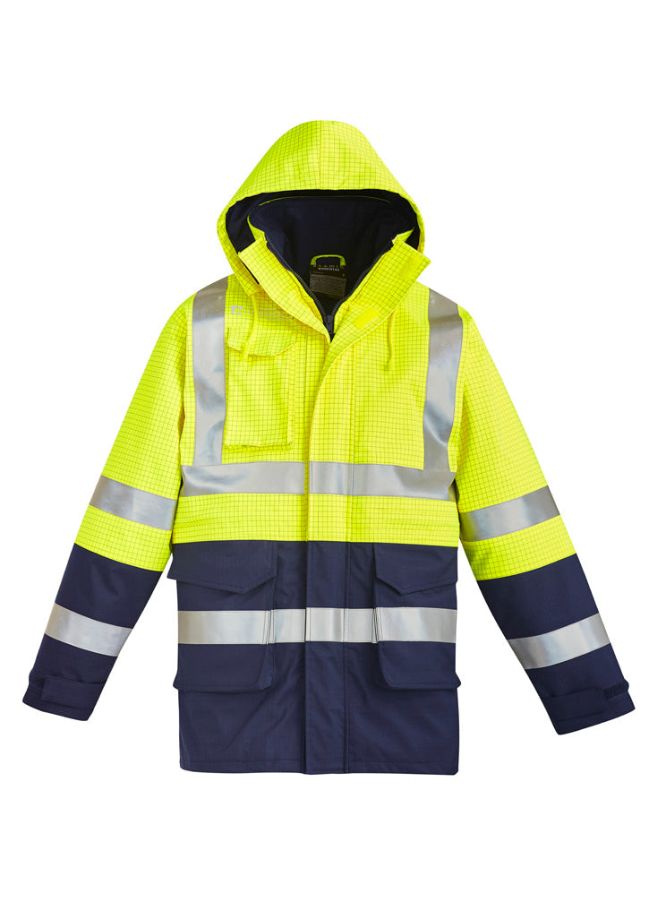 ZJ900 Syzmik Mens Orange Flame Arc Rated Antistatic Waterproof Jacket