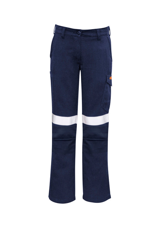 ZW522 Syzmik Womens Orange Flame Taped Cargo Pant