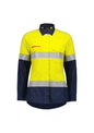 ZW170 Syzmik Womens Orange Flame Lightweight Ripstop Taped Shirt