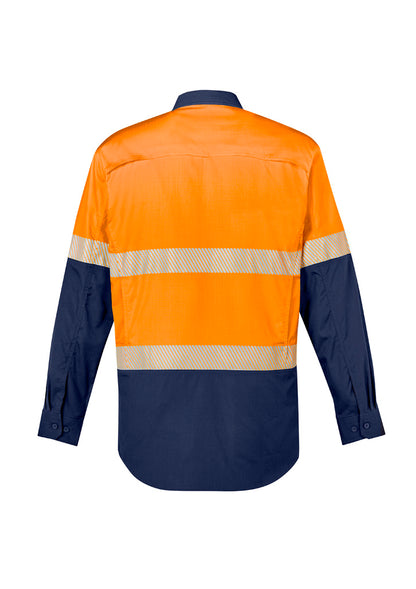 ZW229 Syzmik Mens Rugged Cooling Hi Vis Segmented Tape Long Sleeve Shirt