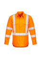 ZW690 Syzmik Mens Hi Vis X Back Taped Long Sleeve Shirt
