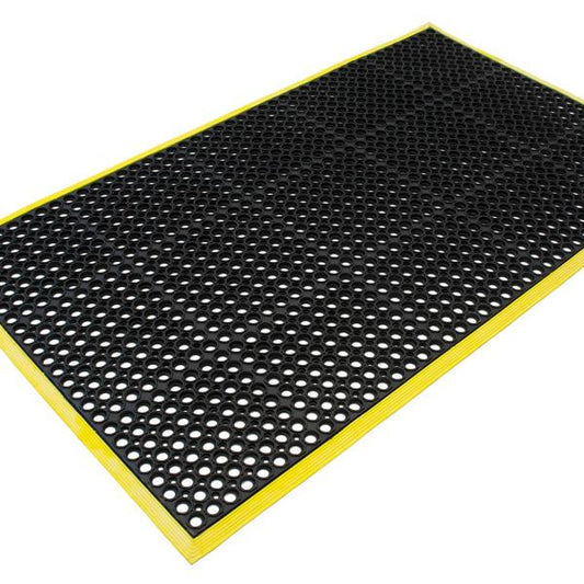 Safety Cushion Anti-Fatigue Mat Yellow Border