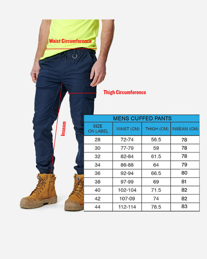 Elwood Mens EWD103 Cuffed Work Pant - Navy