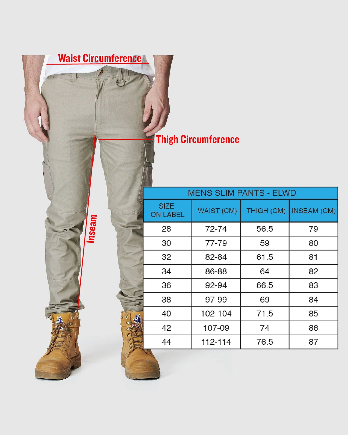 Elwood Mens EWD105 Slim Work Pant Navy